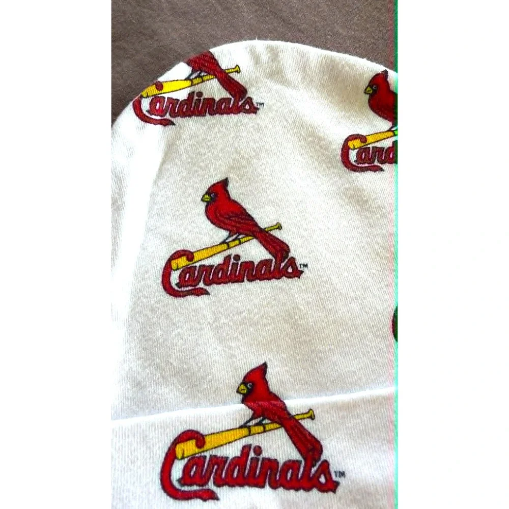 Hitwear St Louis Cardinals MLB Infant Newborn Beanie Cap Hat White Red Logo